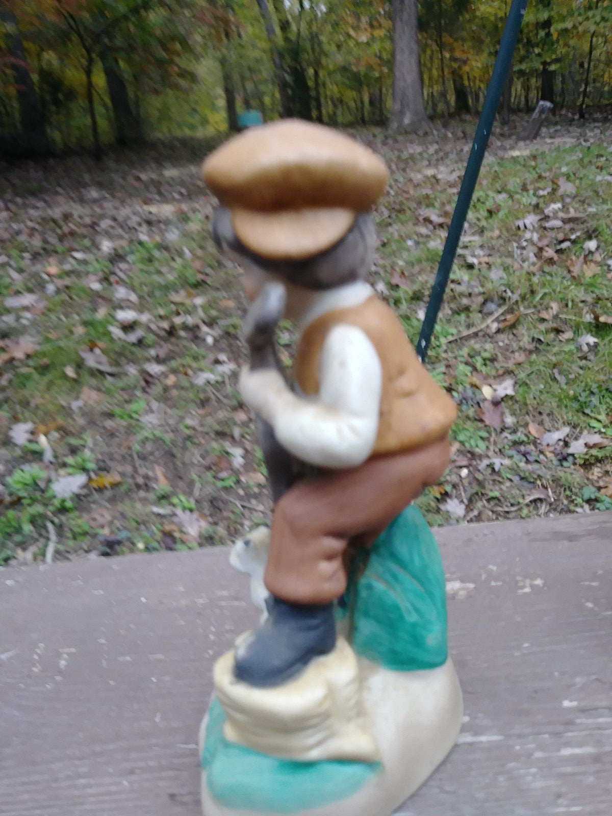 Porcelain Young Boy Figurine - With Guitar & Pup - Beautiful Condition!