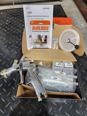 Devilbiss 905163 FLG Gravity HVLP 1.3 1.4 1.8  Nozzle Spray Gun with Cup