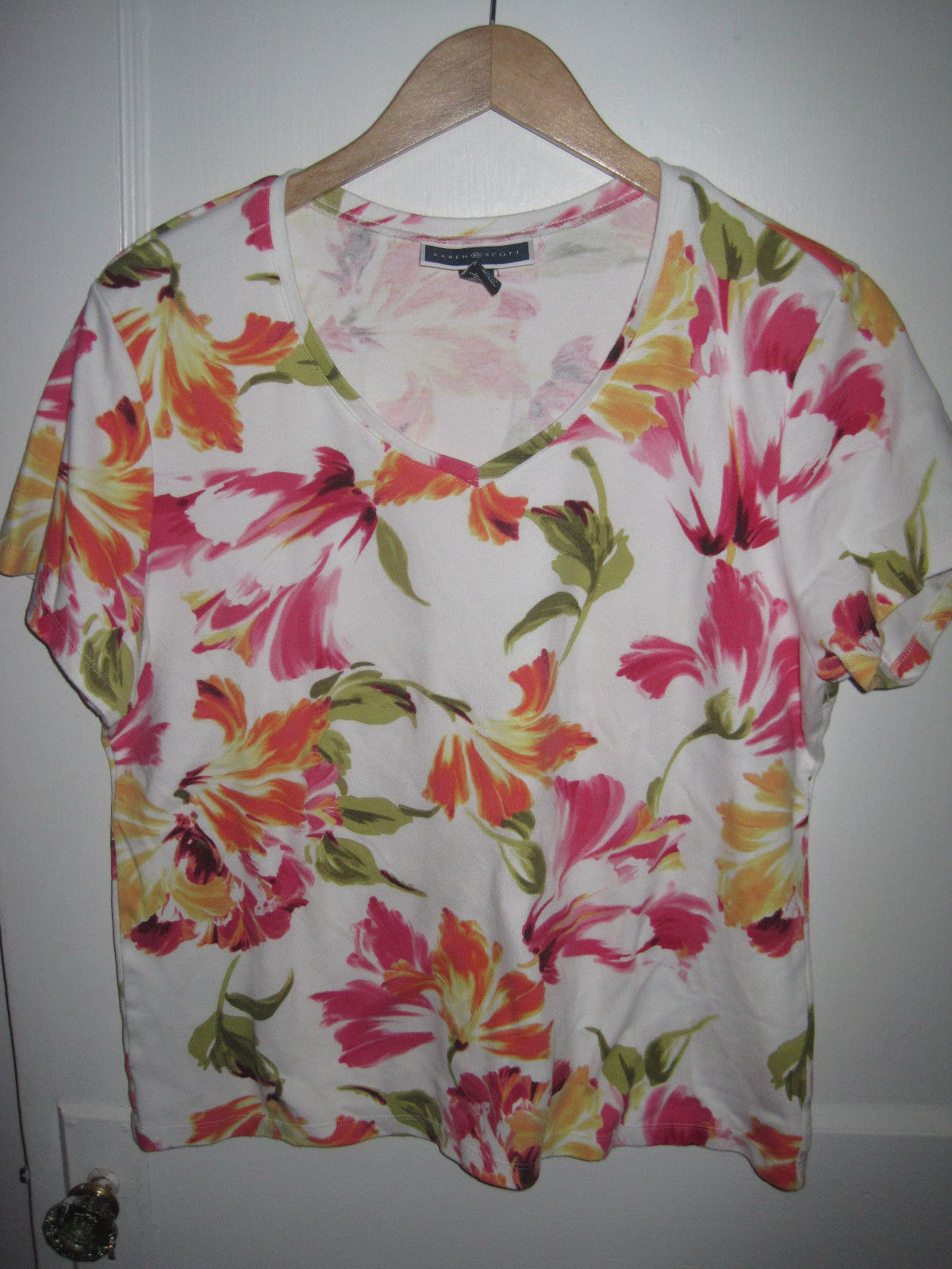 Karen Scott Floral Tops for Women