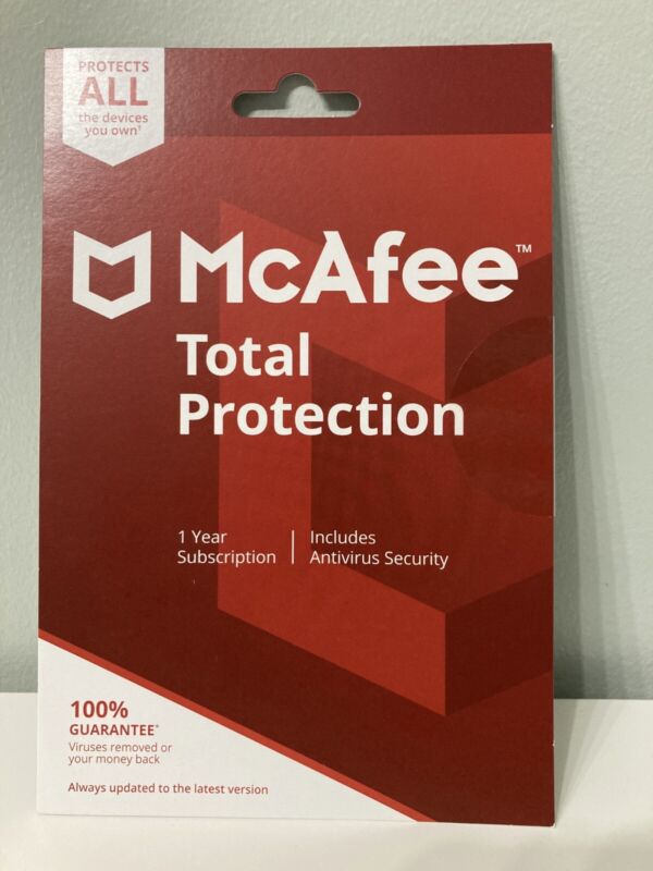 Mcafee Total Protection Security 10 Devices | 1 Year | Retail Posted