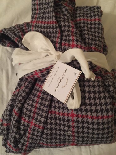 POTTERY BARN RANDALL PLAID MEN'S ROBE, L/XL, MONO,NWT