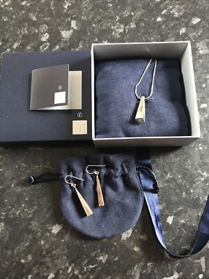Virgin Vie 925 Silver Necklace Pendant & Dangly Earrings BNIB