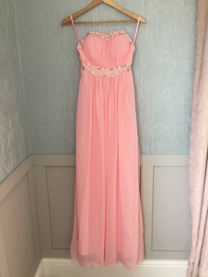 E Dresses Pink Bead Detail Prom pageant Evening Occasion Cruise Wear Dress 8