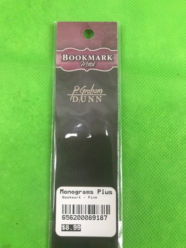 Metal Bookmark P Graham Dunn Pink With Silver Ribbon New With Tag