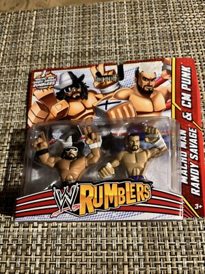 WWE 2013 Mattel Cm Punk /Macho Man Rumblers 2pack 
