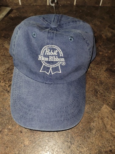 RARE Port & Company PABST BLUE RIBBON Relaxed Denim Cap EUC