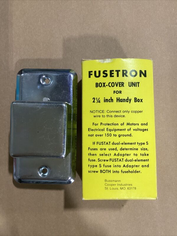 Buss Fusetron Box-cover Unit Type Sou Fuseholder 15a 125v #648i124-ci