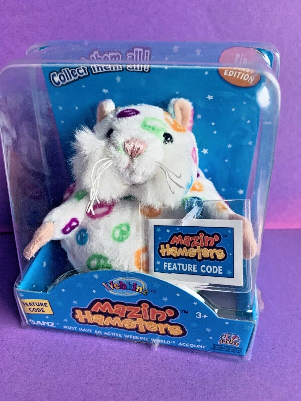 ✨かん✨ WEBKINZ MAZIN' HAMSTERS 🐹 HOPE 🐹 - NEW W/ SEALED CODE