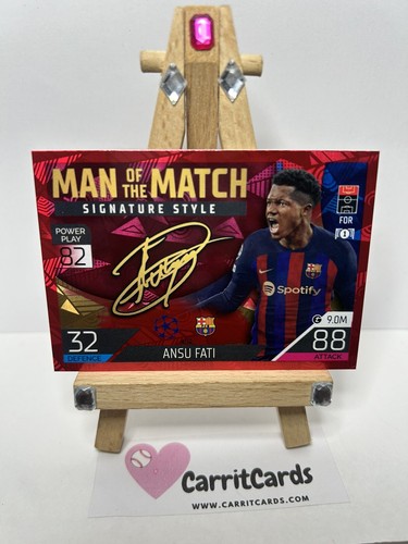 Ausu Fati Autograph Card Panini アンス・ファティ 2022 Ansu Fati Auto Topps Finest Uefa Champions League