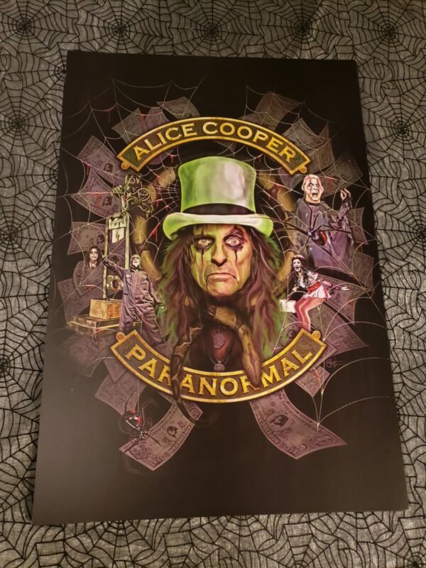 ALICE COOPER PARANORMAL TOUR POSTER 13X19 inches print 2018 authentic 