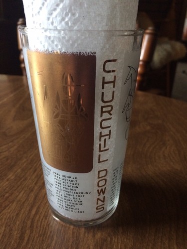 1958 KENTUCKY DERBY MINT JULIP GLASS - GOLD BAR