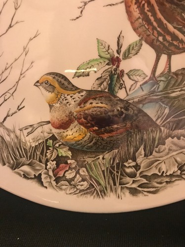 Vintage Johnson Brothers Game Birds Oval Dinner Plate Quail 11