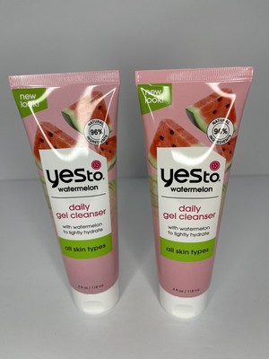 Yes To Watermelon Daily Facial gel Cleanser  4oz Lot Of 2 New Sealed