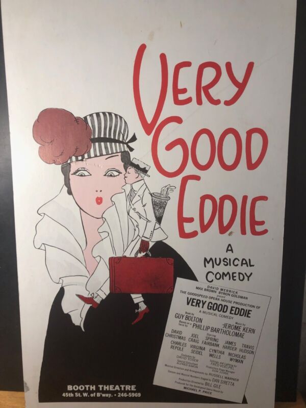 Very Good Eddie Original Broadway Theater Window Card Poster 1975