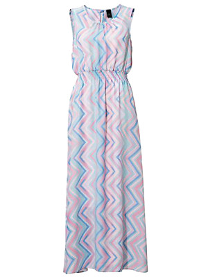 HEINE BEST CONNECTIONS LADIES MINT CHEVRON PRINT MAXI DRESS NEW (ref 327) SALE