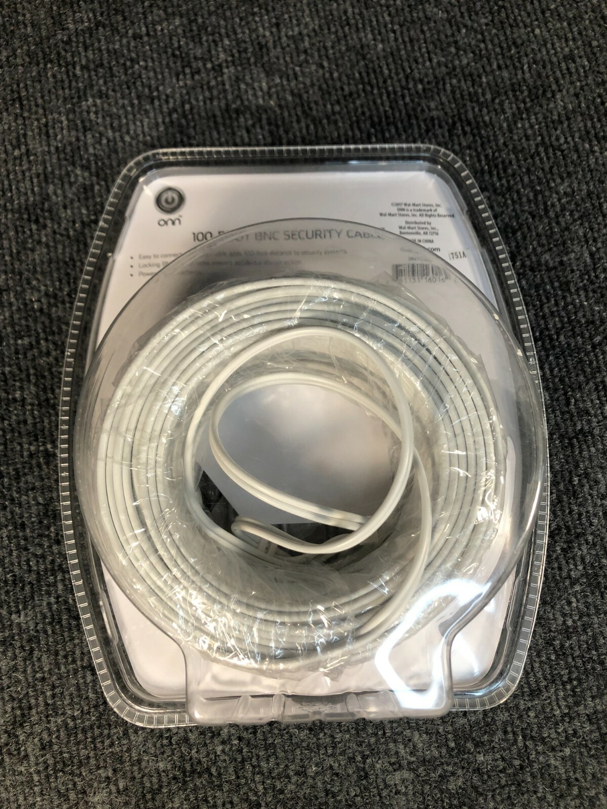 Onn BNC Camera to Monitoring System Security Power Cable White - 100 Feet