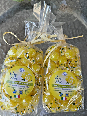Italian Lemon Hard Candy Drops Limoncello 500g  Individually Wrapped Fizzy Italy