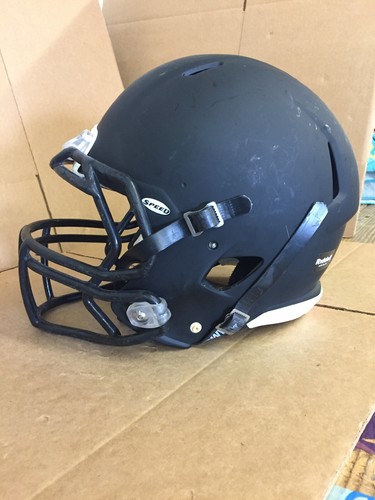 USED RIDDELL SPEED FOOTBALL HELMET - MEDIUM - FLAT BLACK