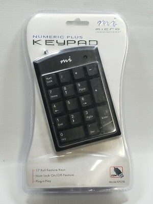 Micro Innovations Numeric Plus Keypad USB IBM PC s / Windows 98, ME, 2000, XP
