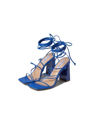 STEVE MADDEN Синие женские босоножки на блочном каблуке с квадратным носком и рычагом, 6 м