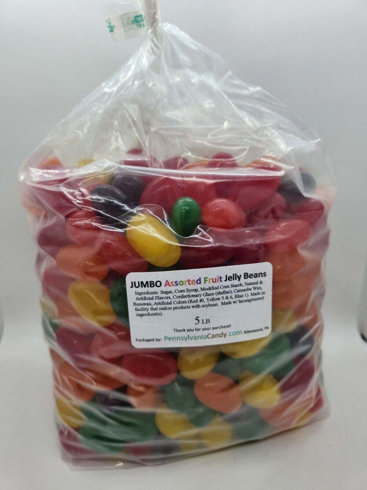 PA Candy 5 lb JUMBO FRUIT JELLY BEANS Assorted Candy Snack Gift Bulk Bag