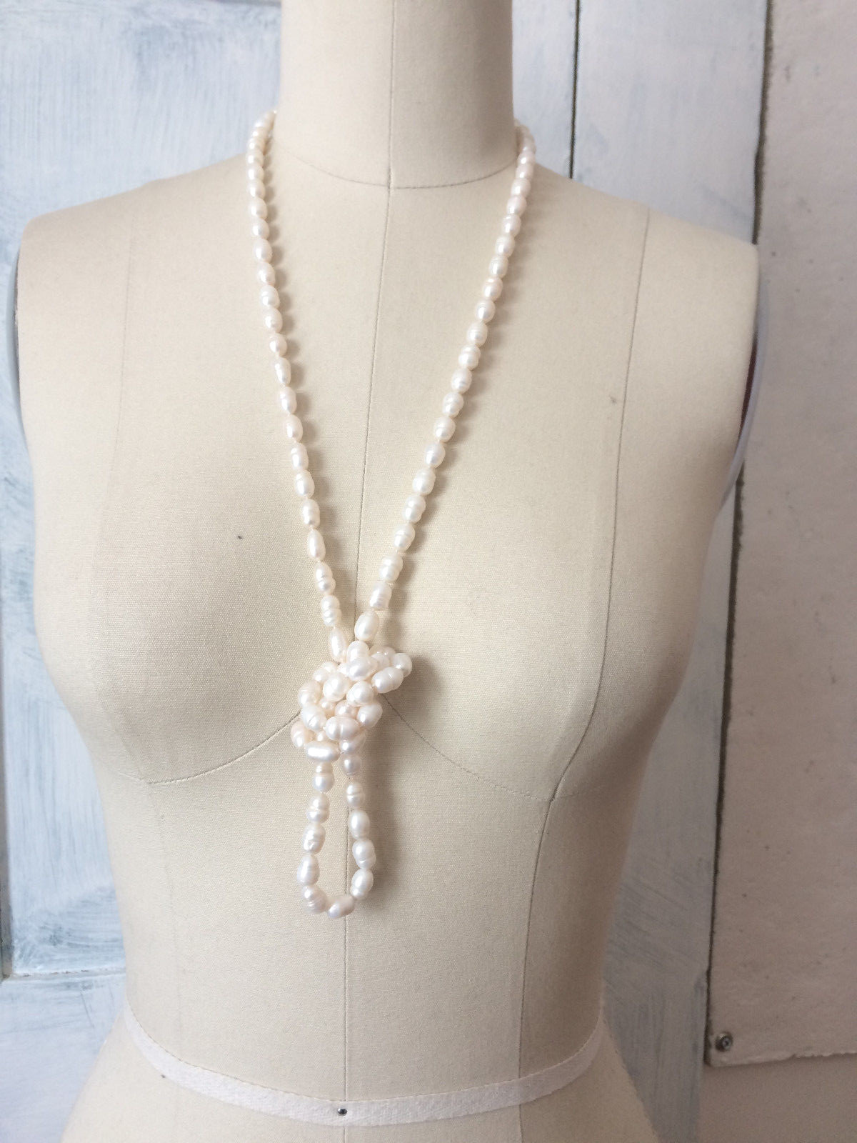 Freshwater Pearl Necklace - Very Long - Baroque Shape - Flapper - Pearls