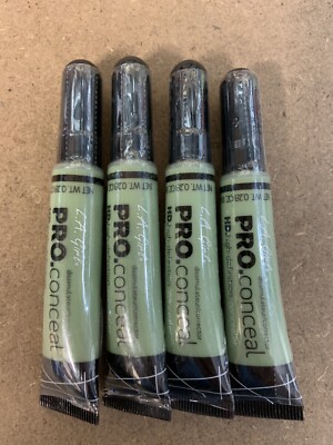 4 Count - LA Girl Pro Conceal HD. High Definition Concealer GC992 Green