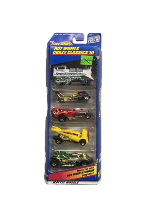 VINTAGE 1998 HOT WHEELS CRAZY CLASSICS III 3 5 DIECAST GIFT PACK NEW IN BOX