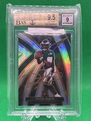 JALEN HURTS BGS 9.5 2019 PANINI SELECT #305 XRC SILVER PRIZM