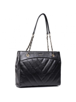 

Женский черный стеганый мешок для пыли DKNY Cici, сумка-тоут с двумя ремешками и цепочкой, сумка-кошелек, R03AWJ67