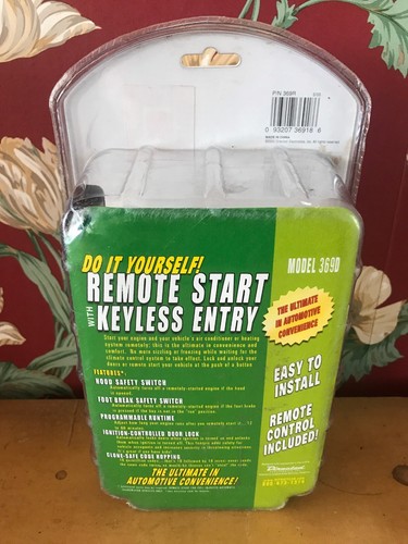 Remote Start With Keyless Entry Rattler Model 369D Car Starter