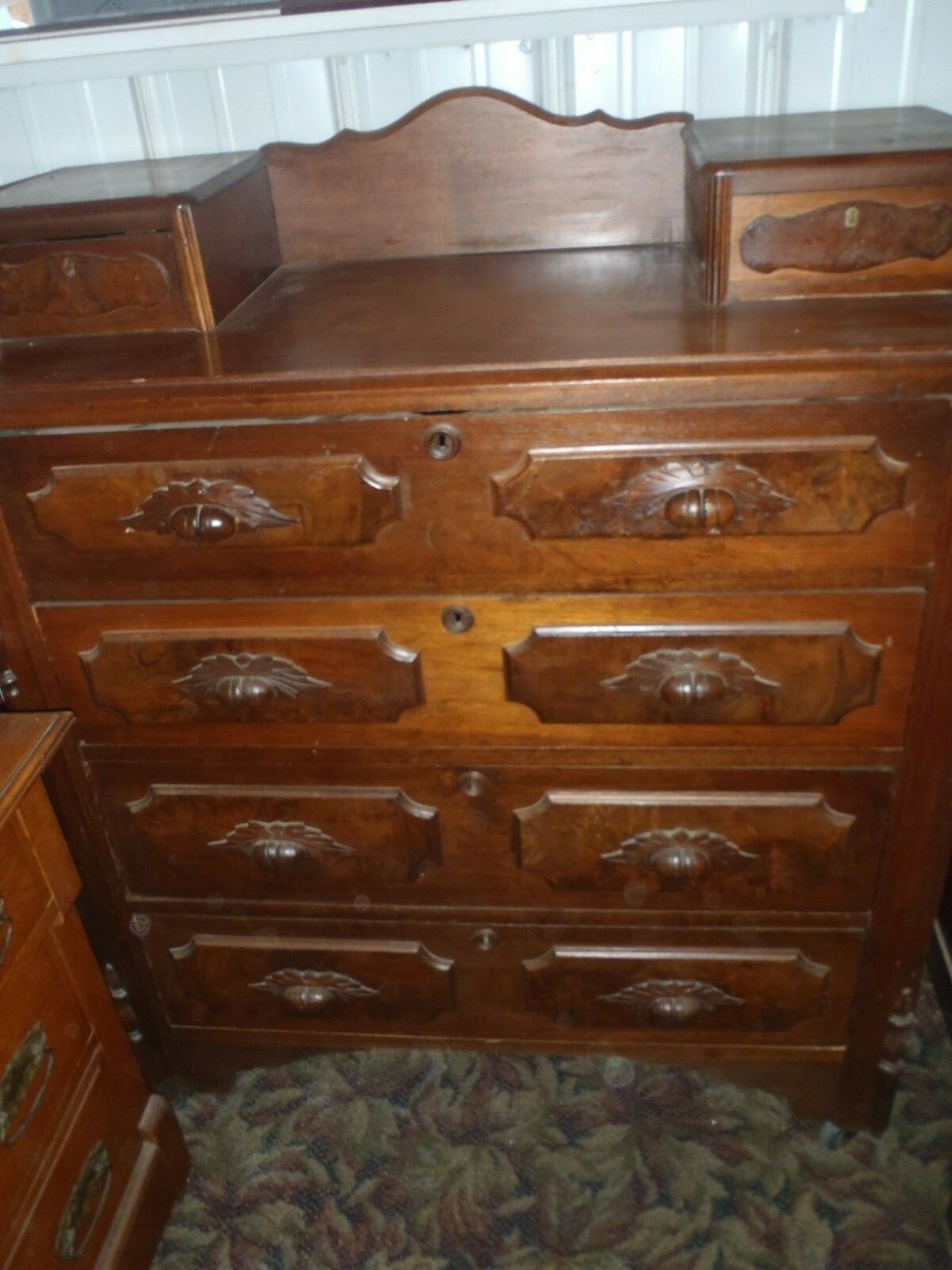 VINTAGE SOLID OAK WOOD  DRESSER,NICE