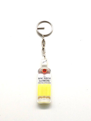 Vintage Bacardi Limon Original Citrus Rum Alcohol Keychain Keyring