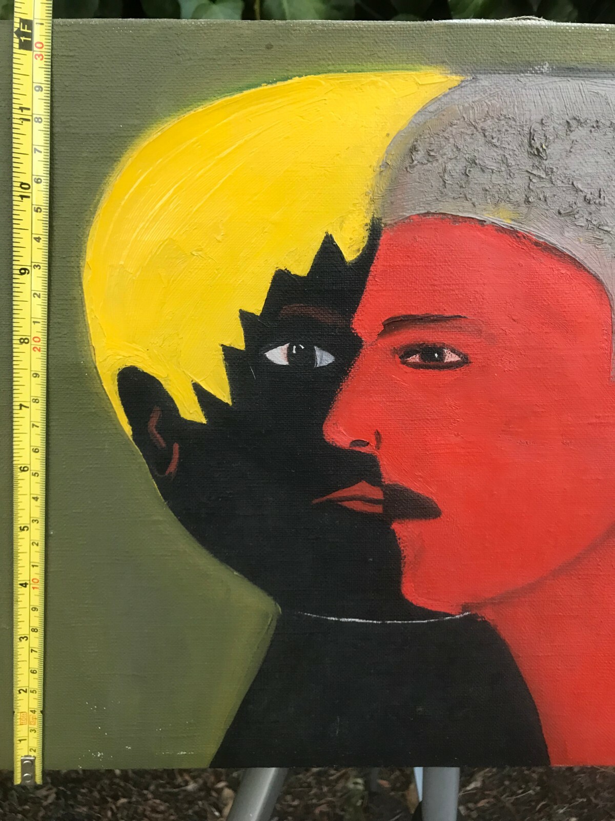 STEFFAN Original 1960s ABSTRACT MODERN FAUVISM SURREALIST MidCentury Oil Canvas