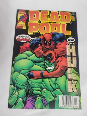 Deadpool #4 Marvel Comic 1997 Deadpool vs The Hulk! (07/15) Rare Newstand!!