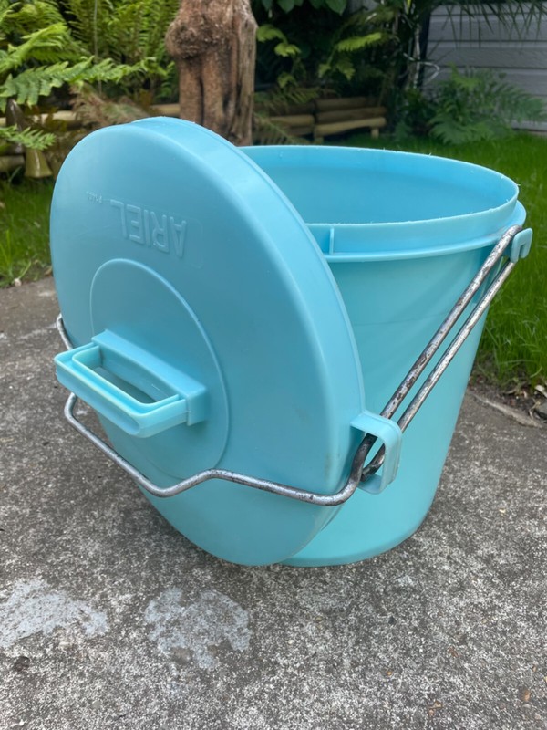 Objet Pub Lessive Ariel Poubelle SystÃ¨Me Plastique Bleu AnnÃ©Es 70