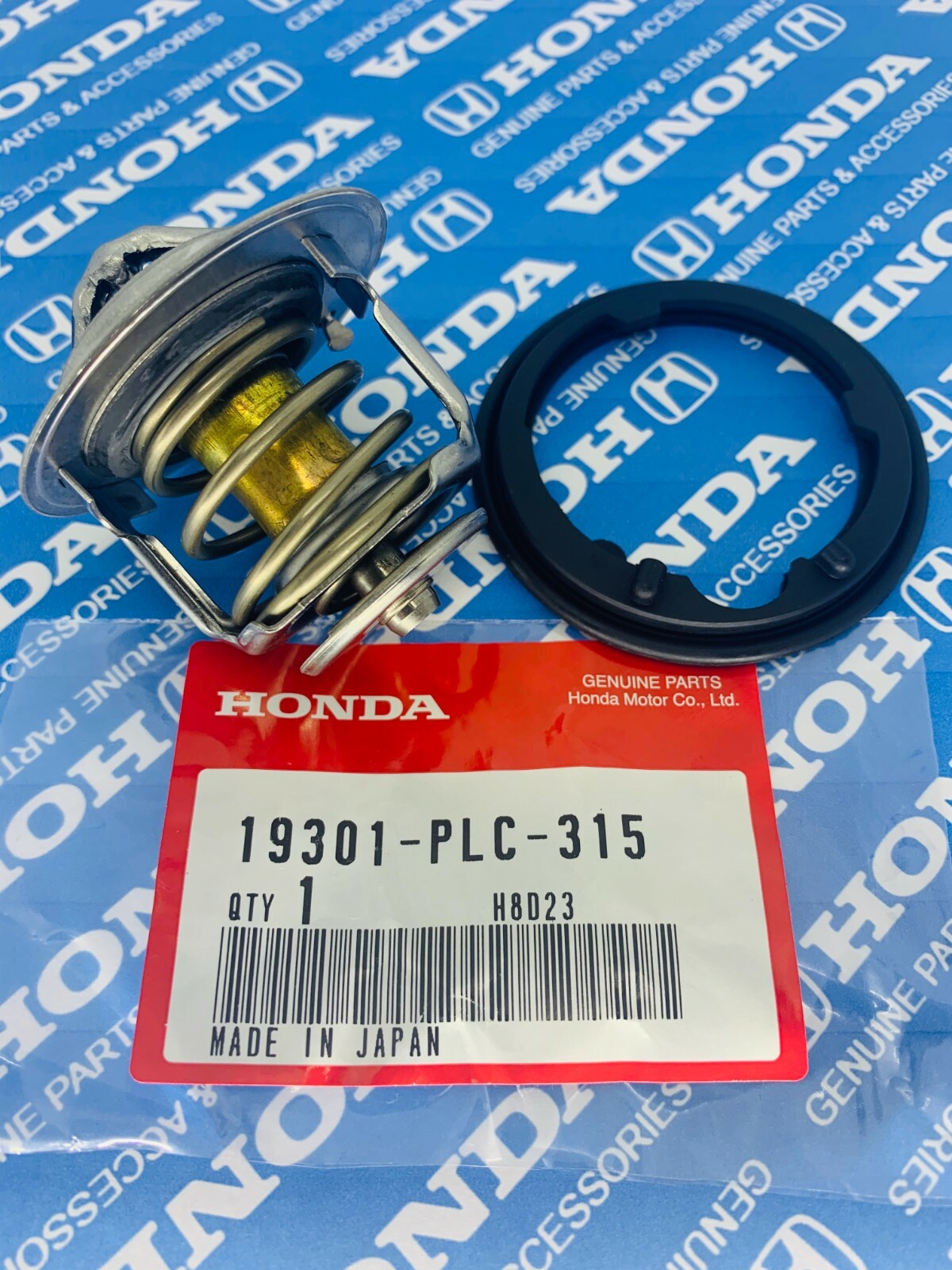 NEW GENUINE 01-05 CIVIC ENGINE THERMOSTAT W/ GASKET 19301-PLC-315