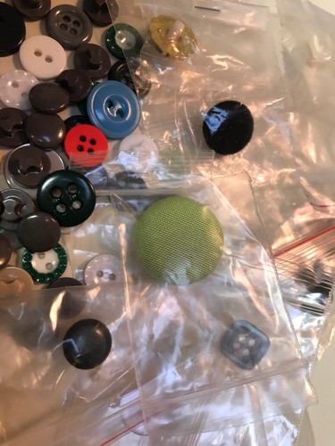 Mixed Lot Vintage Buttons Asdorted Colors Sizes And Shapes