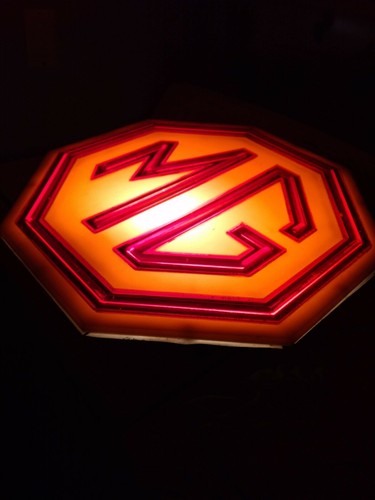 M G Vintage Original Illuminated Dealer Sign