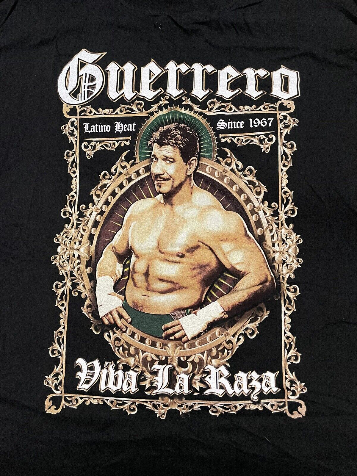 Eddie Guerrero Latino Heat Black Tee Shirt Cotton Short Sleeve | eBay