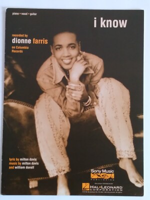1994 I Know Dionne Farris Photo Cover Sheet Music P/V/G NOS