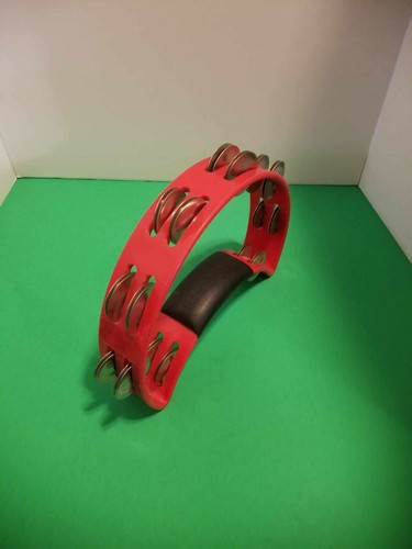 Rhythm Tech Tambourine Red Tamborine Double Row Jingles