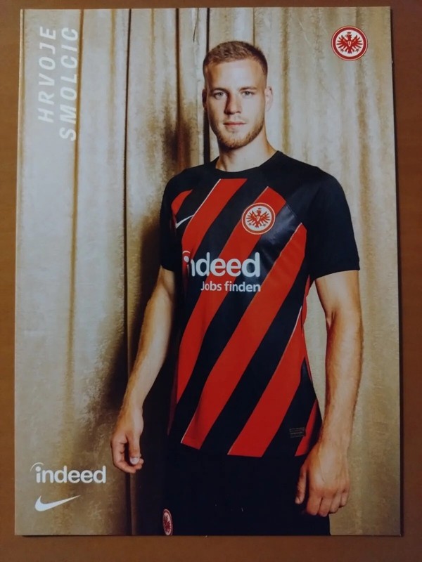 Hrvoje Smolcic, Unsignierte Autogrammkarte 2023/24, Eintracht Frankfurt, #5ðâ½