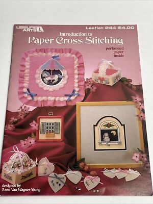 Leisure Arts Introduction to Paper Cross Stitching  Pattern  Perforated Paper