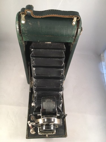 GREEN KODAK NO. 1A POCKET JUNIOR FOLDING CAMERA AS-IS