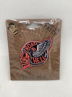 Road To Hell Skull With Helmet Iron On Patch By Trixie And Milo