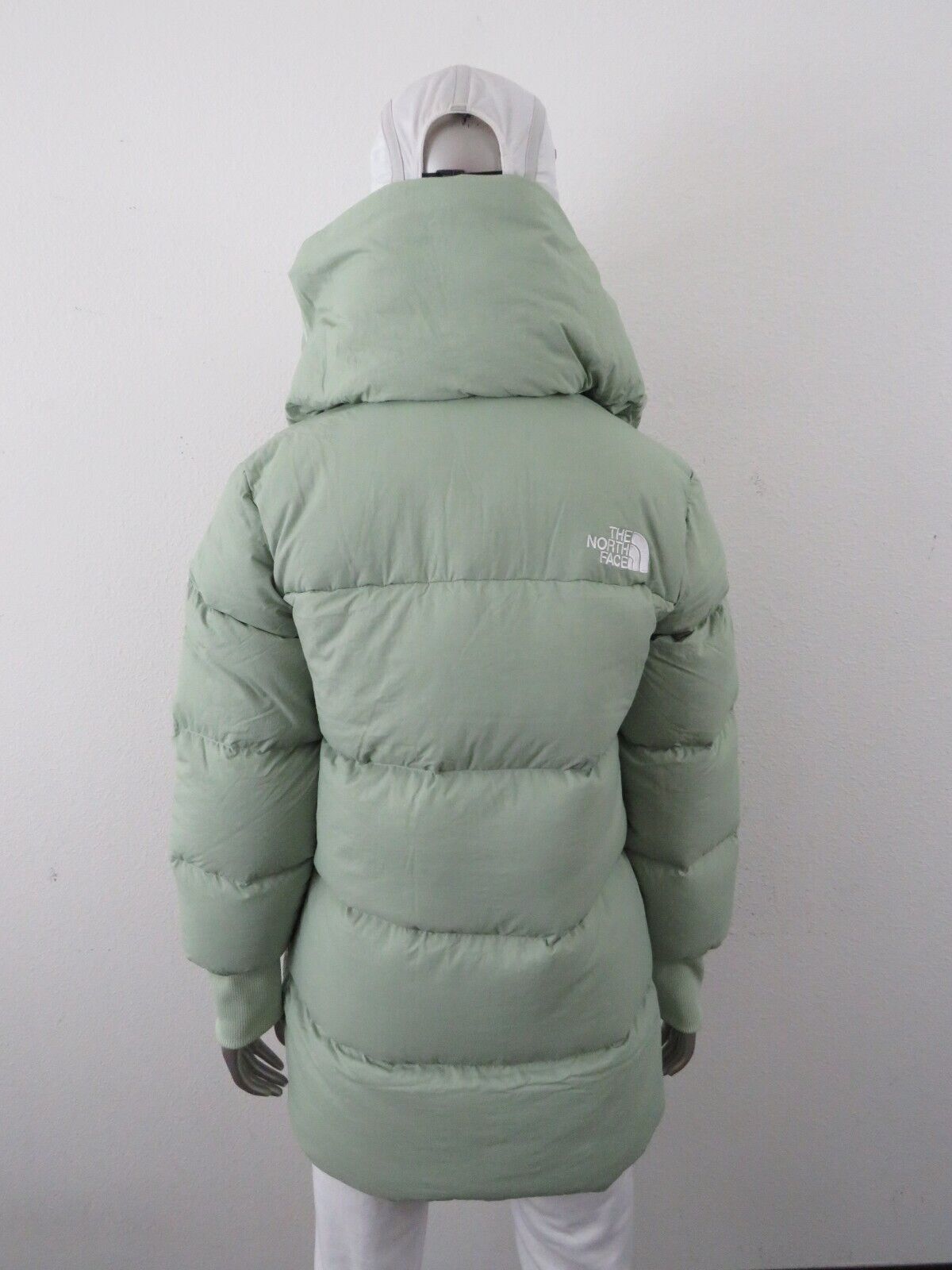 Pre-owned The North Face Womens  Glacier Basin 600-down Puffer Winter Parka Jacket - Sage In White