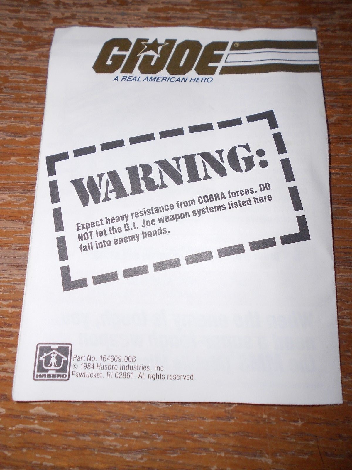 1984 G.I. joe camo team members only booklet good shape used