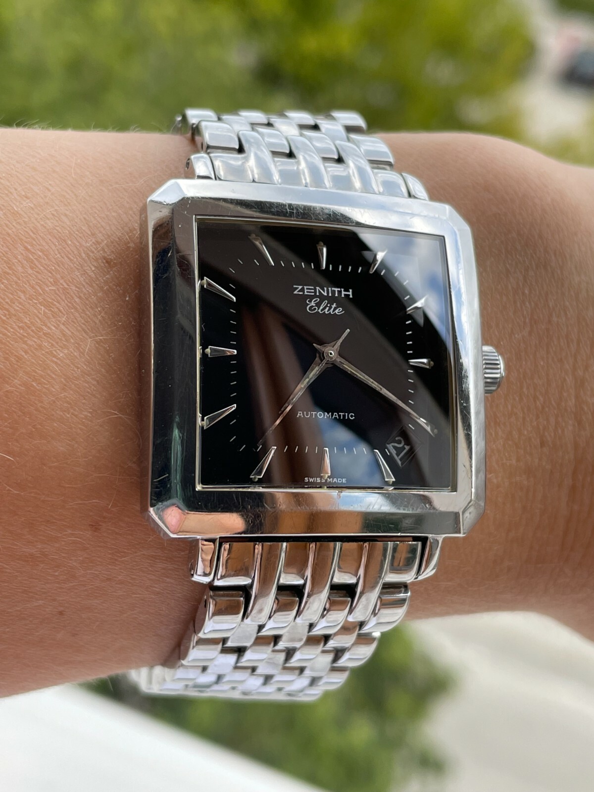 ZENITH ELITE WATCH 90 02 0100 670 AUTOMATIC SQUARE MENS SWISS MADE eBay