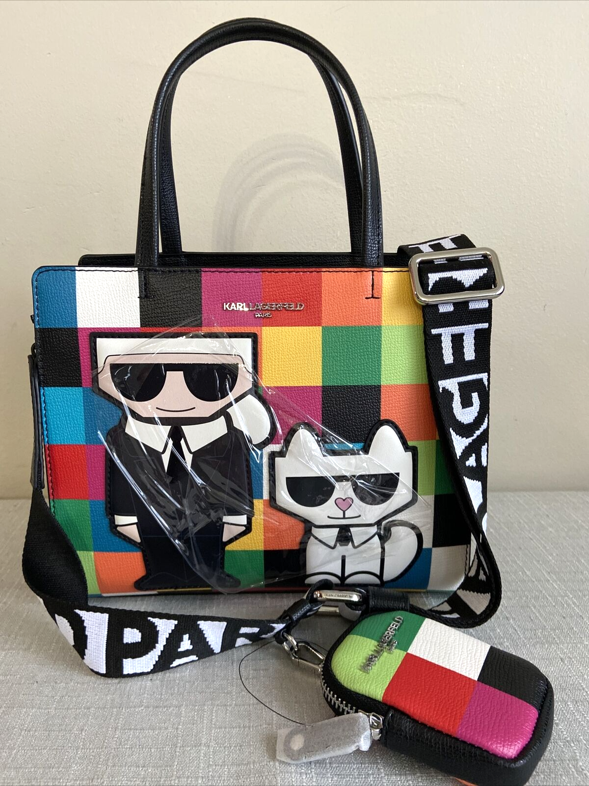 Karl Lagerfeld Logo-Patch Mini Bag In Green - 60% Off
